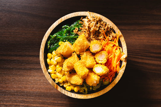 Poké tempura de crevettes